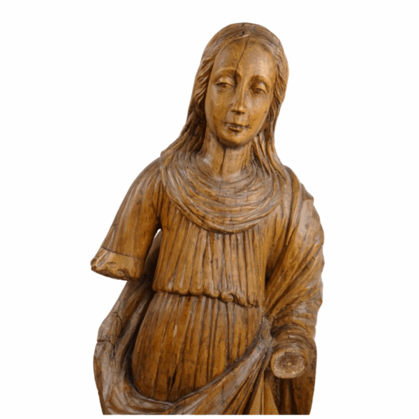 Scultura lignea "figura femminile", fine XV secolo - immagine 5