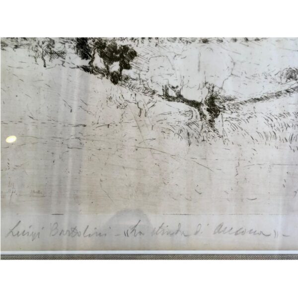 Paesaggio: La strada di Ancona, acquaforte di Luigi Bartolini - immagine 3