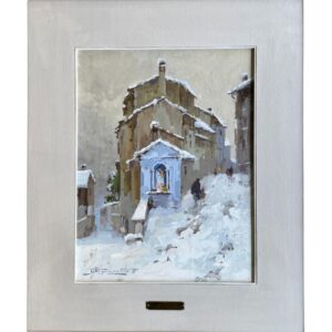 Bivio di strade a Cavaion Veronese, paesaggio di Ulderico Marotto