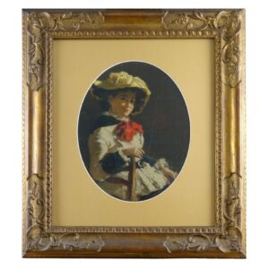 Ritratto "Giovane ragazza con fiocco rosso”, Venezia, tardo XIX secolo