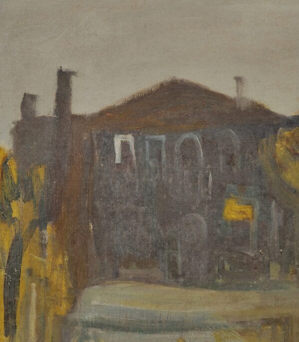 Olio su tela "Casa di campagna" di Carlo Dalla Zorza - 1945, Italia - immagine 3