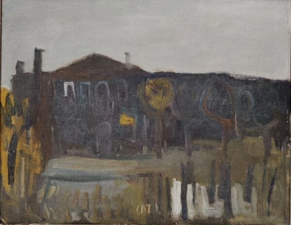 Olio su tela "Casa di campagna" di Carlo Dalla Zorza - 1945, Italia - immagine 2