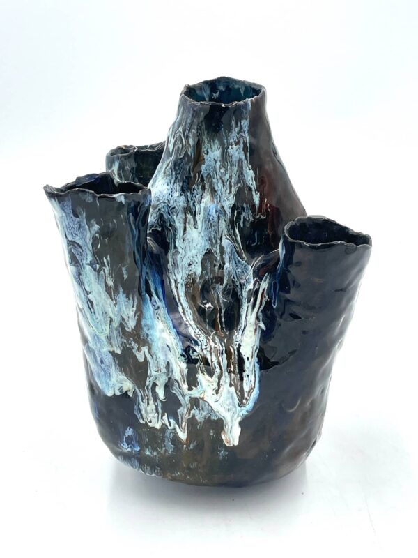 Vaso di ceramica smaltata/lucido, Toni Furlan, 1954 - immagine 5