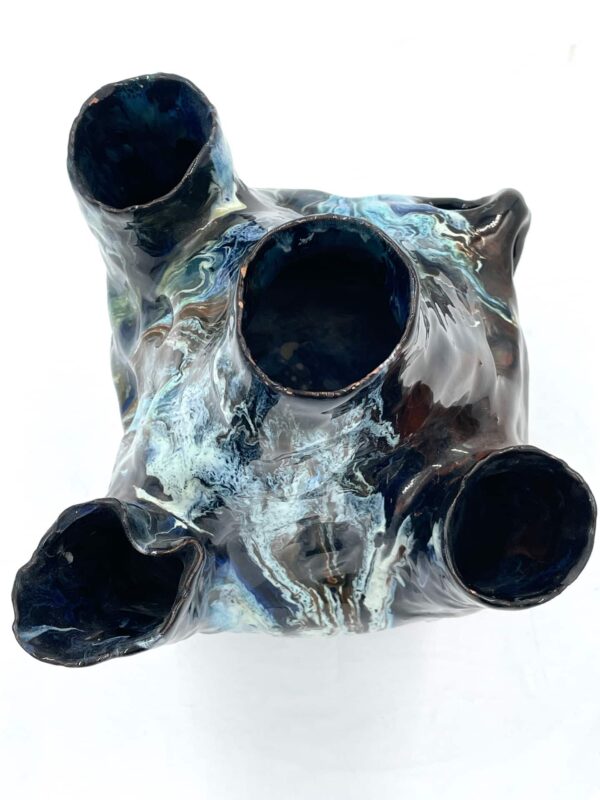 Vaso di ceramica smaltata/lucido, Toni Furlan, 1954 - immagine 4