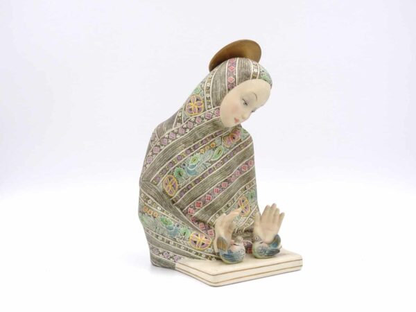 Scultura in ceramica, manifattura Lenci "Madonna dell'amore" - immagine 5