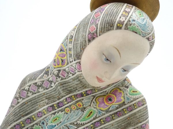 Scultura in ceramica, manifattura Lenci "Madonna dell'amore" - immagine 10
