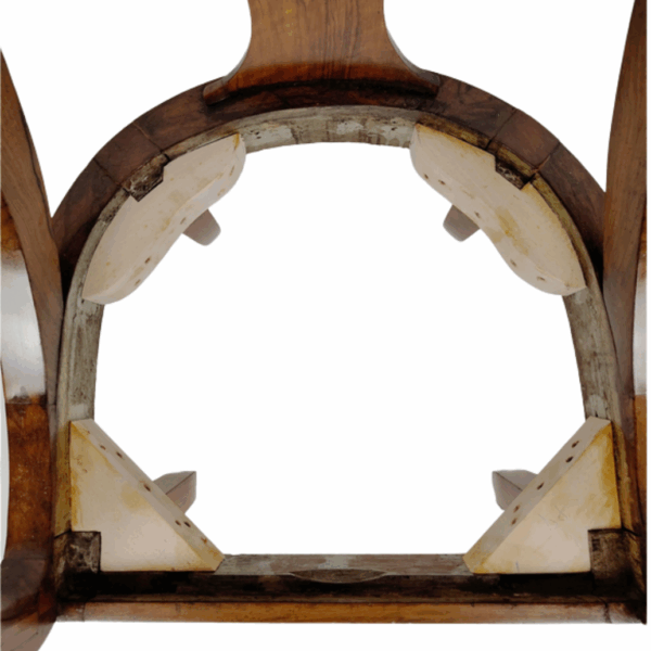 Poltrona in legno di noce del XIX secolo di epoca Biedermeier - immagine 2