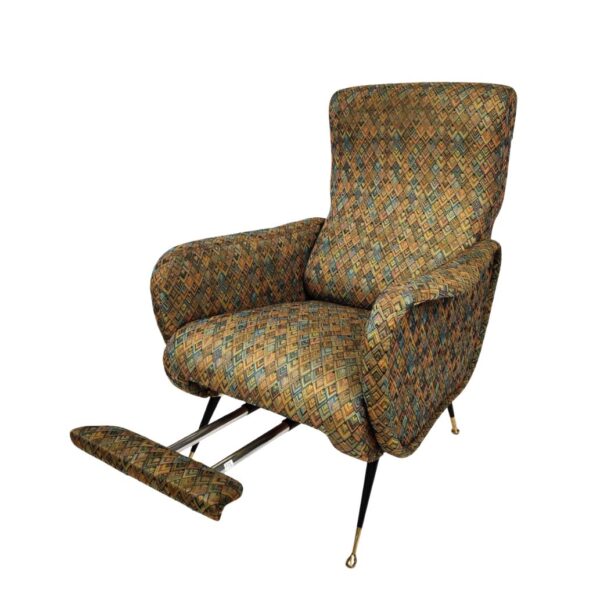 Coppia di poltrone in tessuto di tipo Missoni, Italia, 1960 ca. - immagine 7