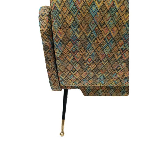 Coppia di poltrone in tessuto di tipo Missoni, Italia, 1960 ca. - immagine 6