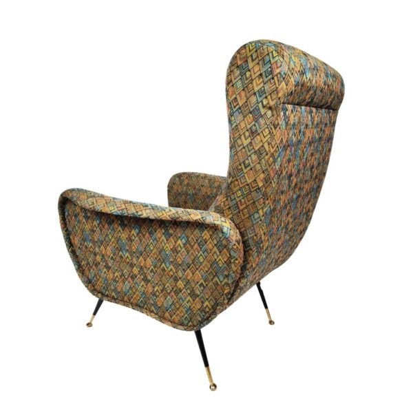 Coppia di poltrone in tessuto di tipo Missoni, Italia, 1960 ca. - immagine 3