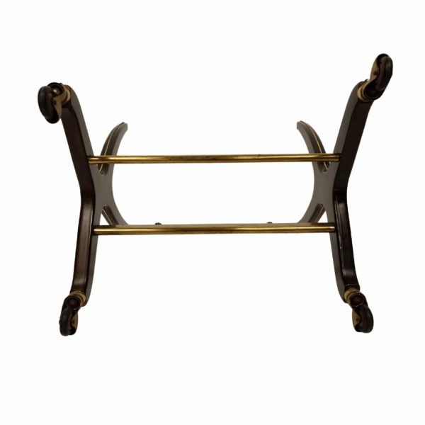 Carrello in legno, vetro e ottone in stile Art Déco - anni '50, Italia - immagine 7