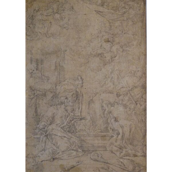 Disegno a matita su carta attribuito a Sebastiano Ricci - immagine 3