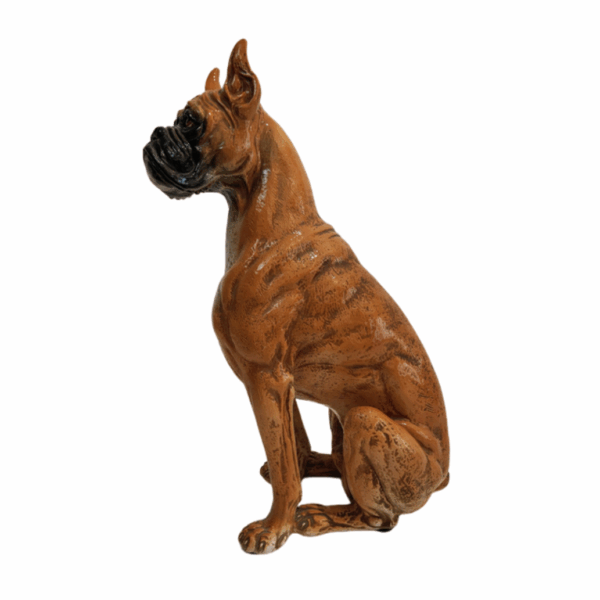 Cane di razza Boxer in maiolica - immagine 4