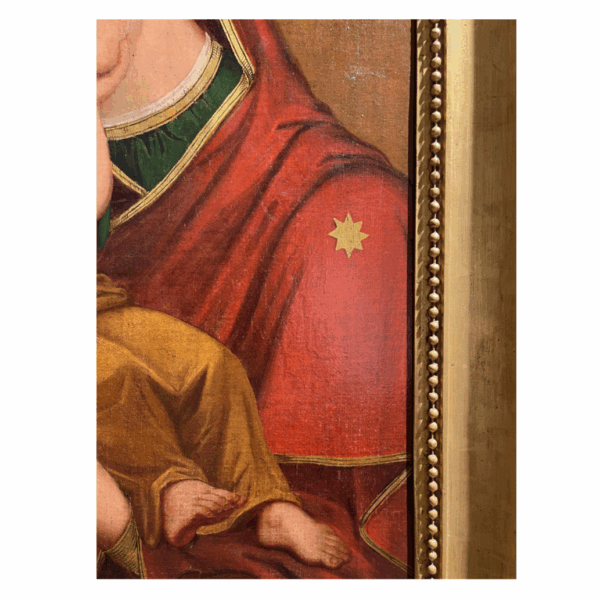 Olio su tela, "Madonna con Bambino" 1850, est Europa - immagine 5