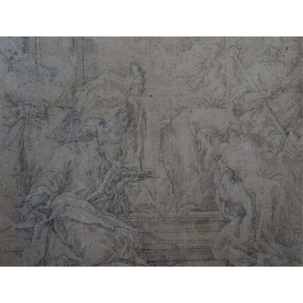 Disegno a matita su carta attribuito a Sebastiano Ricci - immagine 9