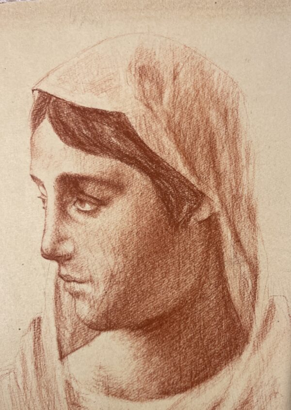 Ubaldo Oppi, ritratto "volto di donna", 1928 - immagine 6