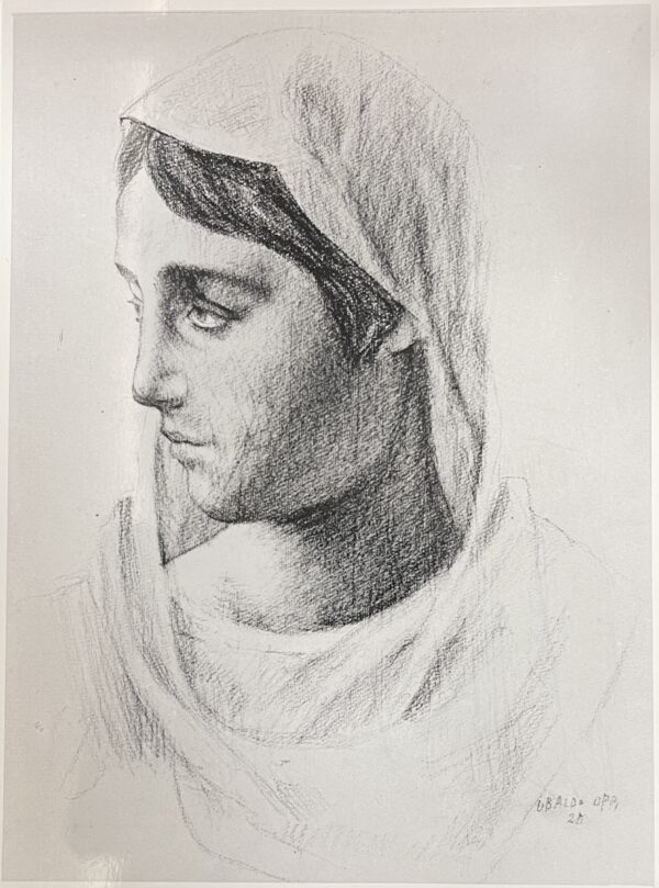 Ubaldo Oppi, ritratto "volto di donna", 1928 - immagine 12