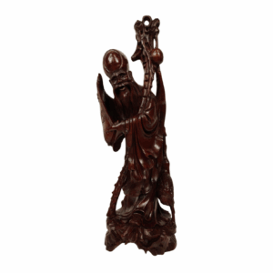 Scultura in legno teak di un Saggio - 1890 circa, Cina