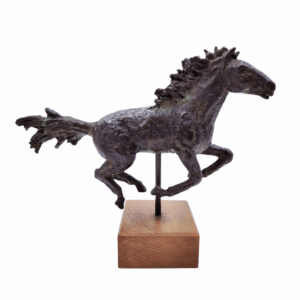 Cavallo in corsa in bronzo di Piero Augusto Donati, n°5/30, Italia, anni '80/'90