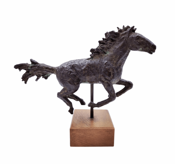 Cavallo in corsa in bronzo di Piero Augusto Donati, n°5/30, Italia, anni '80/'90