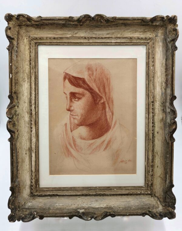 Ubaldo Oppi, ritratto "volto di donna", 1928