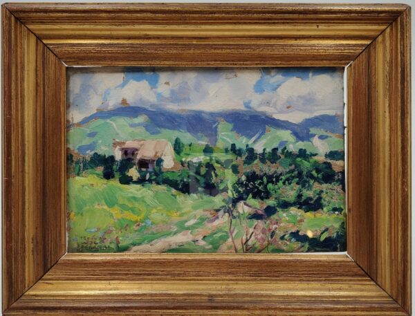 Olio su tavola Veduta del Monte Grappa e Boccaor, T. Wolf Ferrari - 1934, Italia - immagine 6