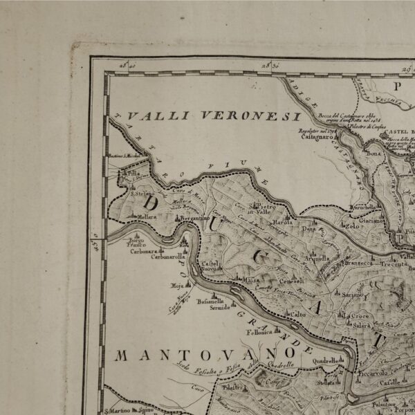 Incisione Giovanni Valle, “Il Polesine di Rovigo, Ducato di Ferrara e Dogado”, 1793 - immagine 4