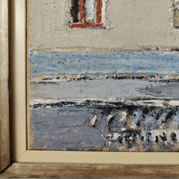 Olio su tela e acquerello, “Paesaggio cittadino, Parigi”, O. Tamburi, 1970 ca. - immagine 10