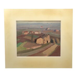 Tempera su carta di Fratel Venzo, "La Pianura", 1950 ca., Italia