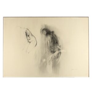 Studio di figure a carboncino su cartone, Giuseppe Ajmone, 1970