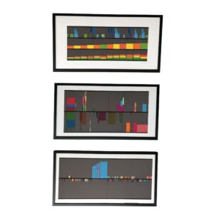 Serie di tre serigrafie di Luigi Veronese, “Visualizzazioni cromatiche”, 1974-75-76